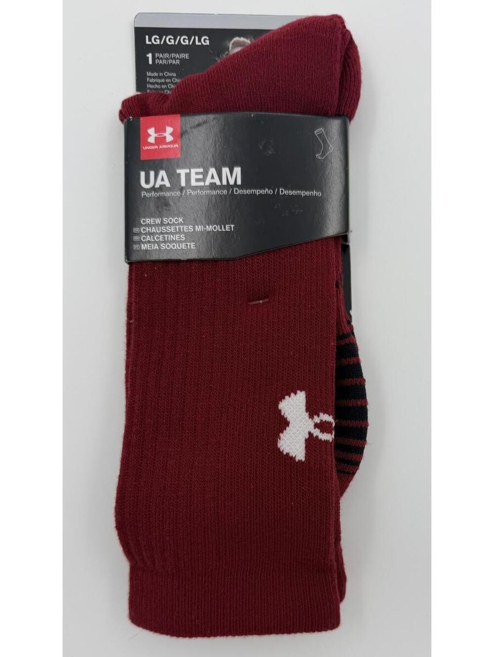 Under Armour UA Team U456 610 Team Crew Socks Large Cardinal